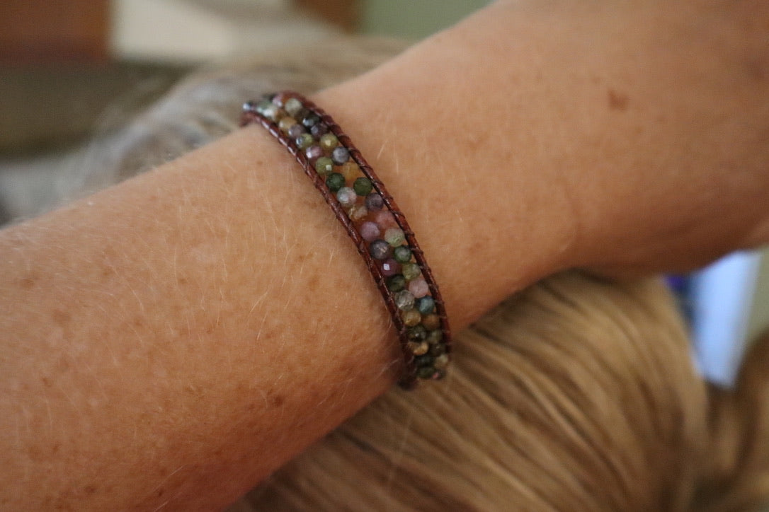 Bracelet with a double row of beads