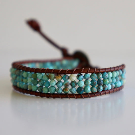 Threefold Turquoise Single Wrap