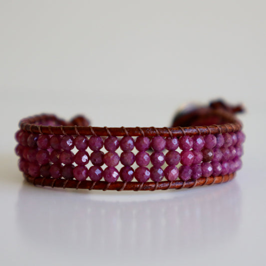 Threefold Rubies Single Wrap